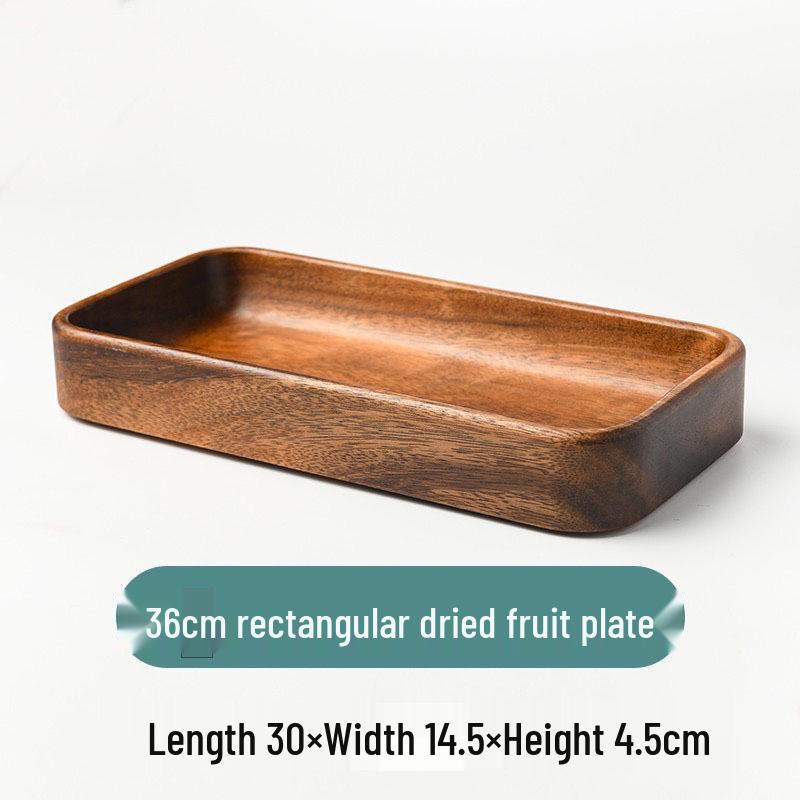 Walnut Wood Fruit Bowl - Solid Wood Snack and Salad Plate