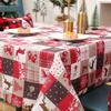Christmas Rectangle Tablecloth Waterproof Dining Table Cover Tablecloth For New Year Party Navidad Holiday Dinner Decoration