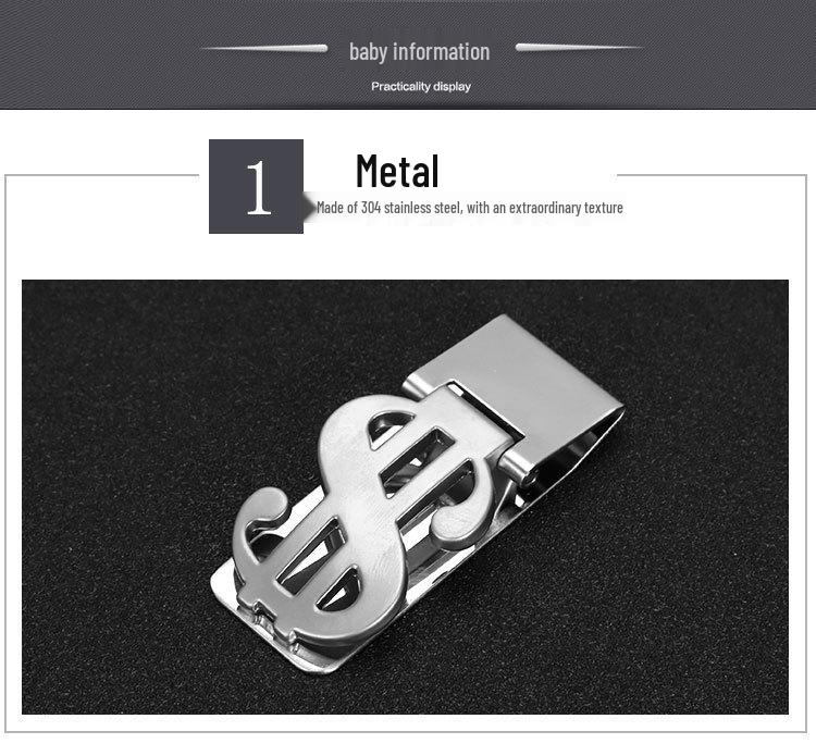 Portamonete Portafoglio in Acciaio Inossidabile - Mini Fermasoldi Metallico Porta Regalo