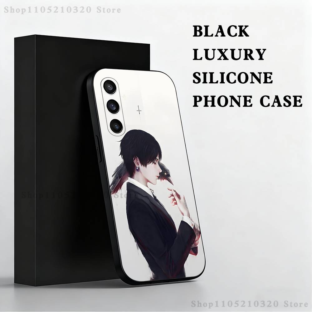 C-Chrollo L-Lucilfer Phone Case For Samsung S25,S24,S21,S22,S23,S30,Ultra,S20,Plus,Fe,Lite,Note,10,9,5G Black Cover