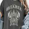 Vintage Gothic Bat Throne Shirt Comfort Colors Unisex Garment-Dyed T Shirt, Crown Shirt, Dreamer, Dark Tee T-Shirt Mens Kids