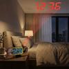 Large Screen Projection Alarm Clock Temperature RGB Mood Light Digital Alarm Clock Clear Time Intelligent Electronic