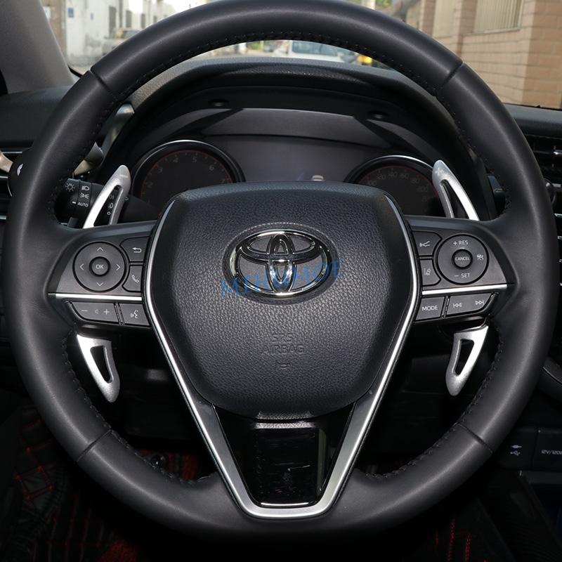 For 2018+ Toyota Camry Corolla Avalon Aluminum Steering Wheel Paddle Shifter Extension Gear Shift Trims