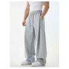 Mens Loose Split Spliced Draping Casual Sports Long Sweat Pants