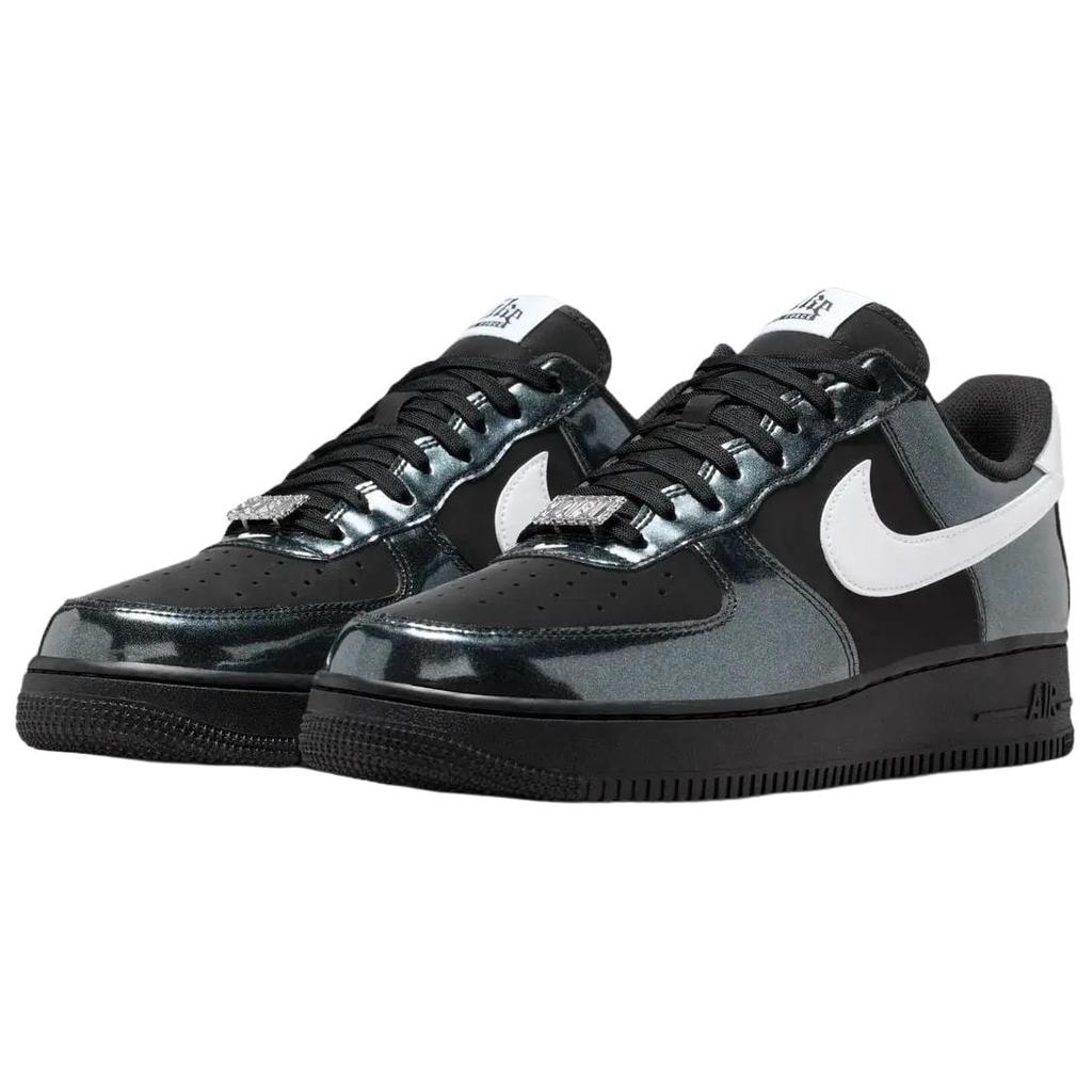 Nike Air Force 1 Synthetic Leather Cushioning Breathable Skateboard Shoes Unisex Black White IB6843-001