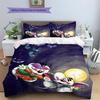 Diddl3 Pattern Bedding Quilt Set  Home Decoration  Gift (1 * duvet cover + 2 * pillowcase  without core)
