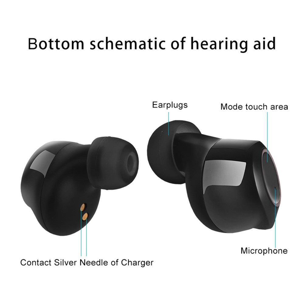 Invisible Rechargeable In Ear Hearing Aid Z 100 With Charging Case Digital Hearing Aid For Both Ears Underwear