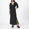Women's Fashionable Color High Waist Split V-neck Dress
