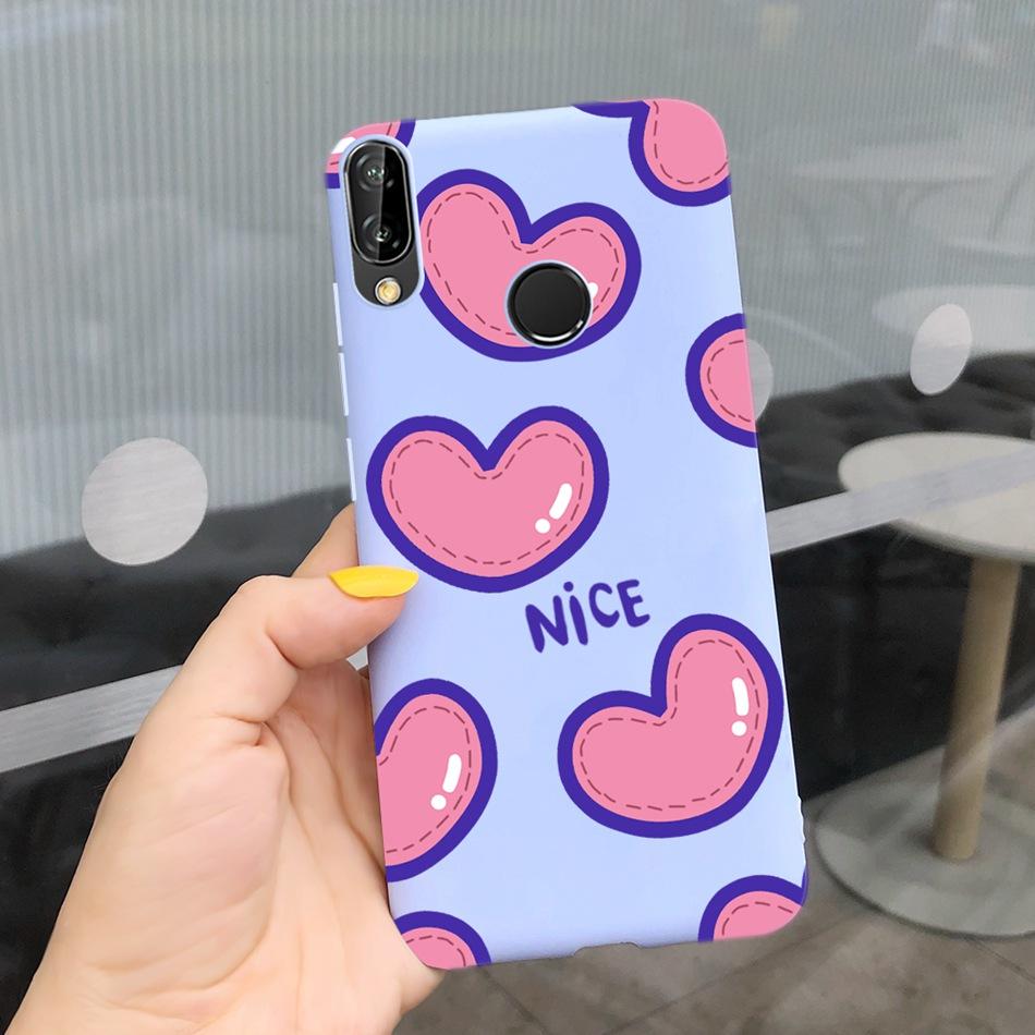 For Huawei P20 Lite Case Nova 3e ANE-LX1 ANE-LX2 Cute Cartoon Candy Color Silicone Phone Cases For Huawei P20lite Soft TPU Cover