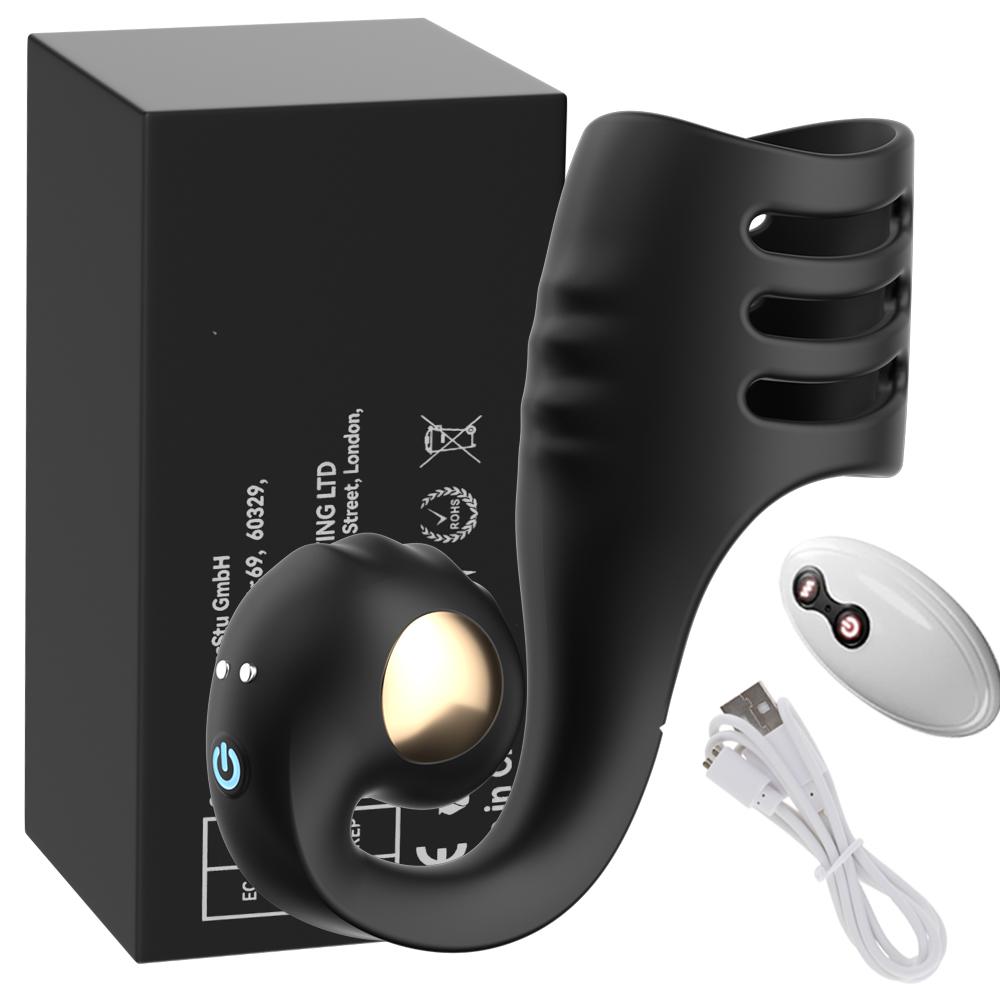 Powerful Penis Ring Vibrator Male Remote Control Dual-motor Delay Ejaculation Enlargement G-Spot Stimulation Sex Toy For Couple