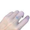 925 Silber Minimalistische Verlobungsringe mit simuliertem Diamant für Paare