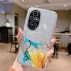Für Honor 200 Pro Handyhülle Mode Blume Transparente Rückseite Für Honor 200Pro Weiches TPU Silikon Anti-Drop Bumper Fundas