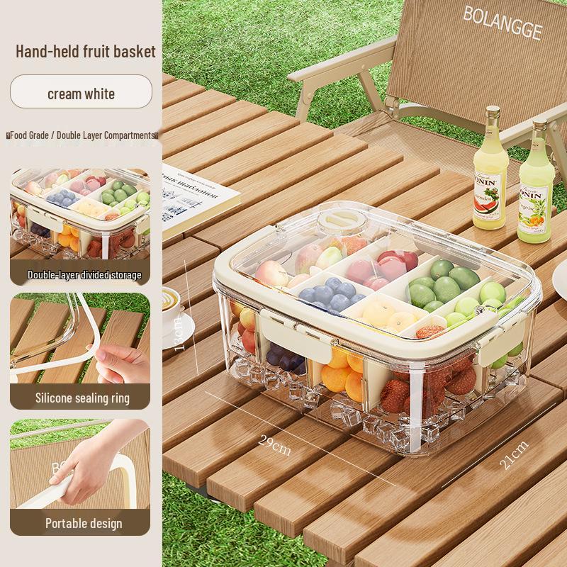 Outdoor Fresh-Keeping Picnic Basket: Food-Grade, Sealed, Transparent Storage Box