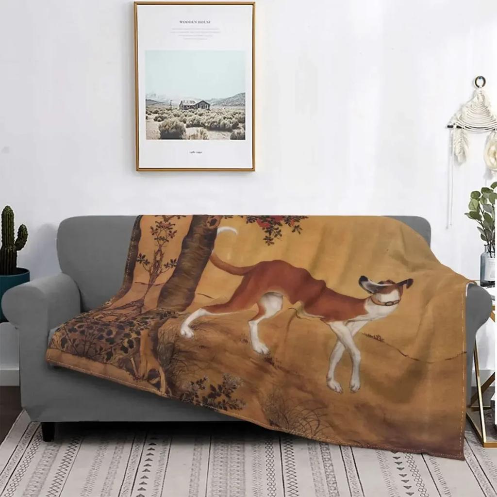 The Whippet Blanket Soft Flannel Fleece Warm Greyhound Sighthound Dog Throw Blankets for Office Bedding Couch Bedspreads