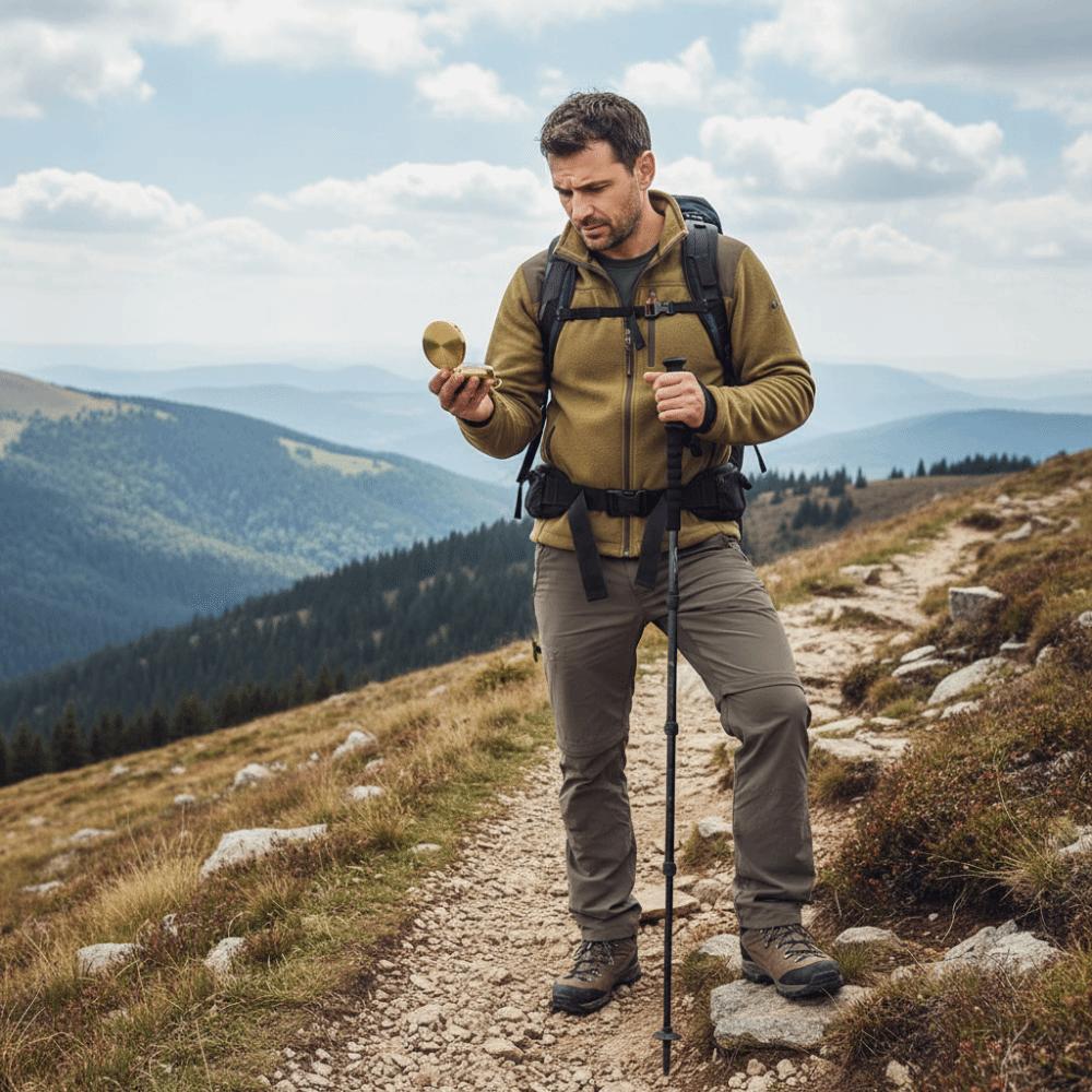 Gold Color Outdoor Compass Copper Camping Compass High-Grade Portable Pocket Compass Navigation