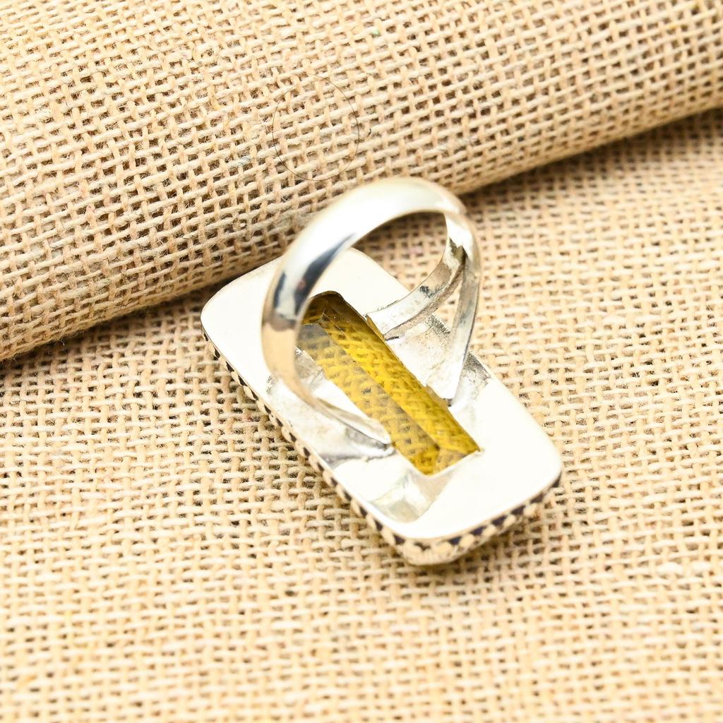 Dazzling Citrine Gemstone Handmade 925 Sterling Silver Jewelry Elegant Ring Gift For Her
