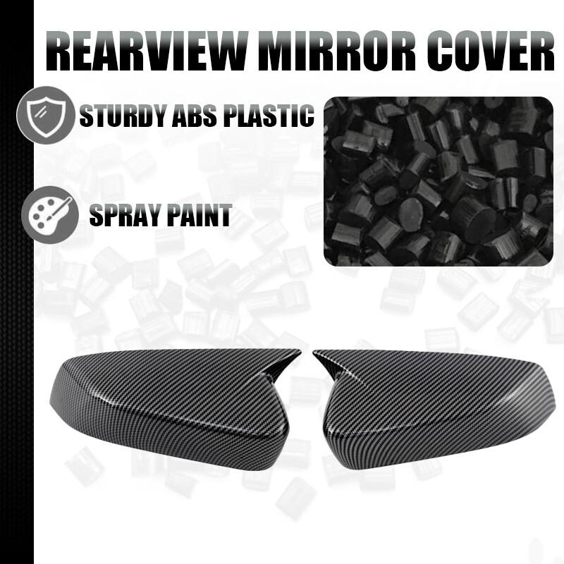 Carbon Style Side View Mirror Cover Caps For Ford Mustang 2010 2011 2012 2014