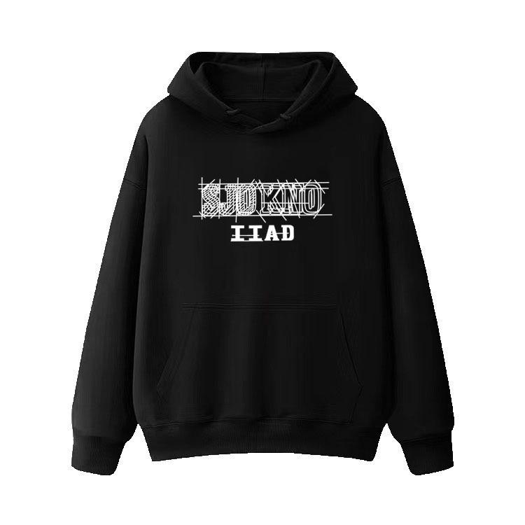 

Толстовка с капюшоном на флисовой подкладке 500 г: Утепленная осенне-зимняя куртка с американским буквенным принтом M