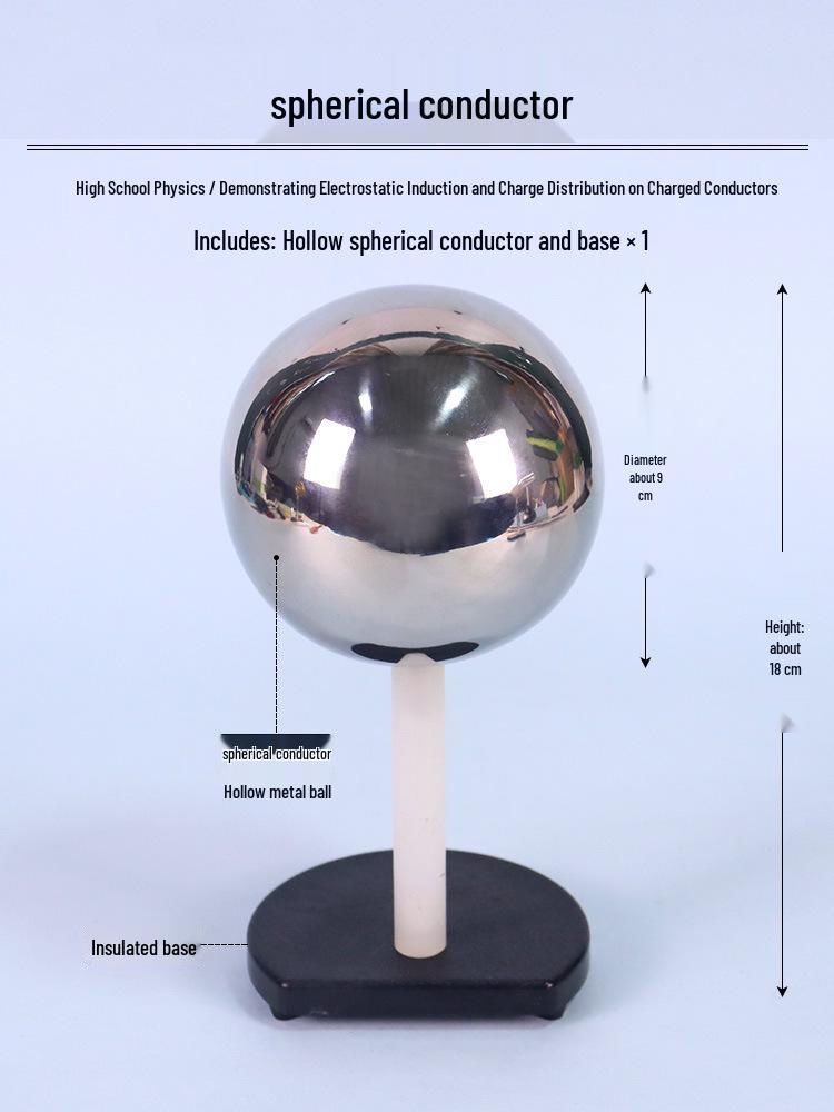 High School Static Electricity Experiment Kit with Induction Generator & Conductors