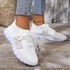Fashion New Women Casual Flats Ladies Sport Shoes Woman Slip on Lace-Up Shoes All Color Chunky Sole Fashion Fly Knitting Mesh Shoes