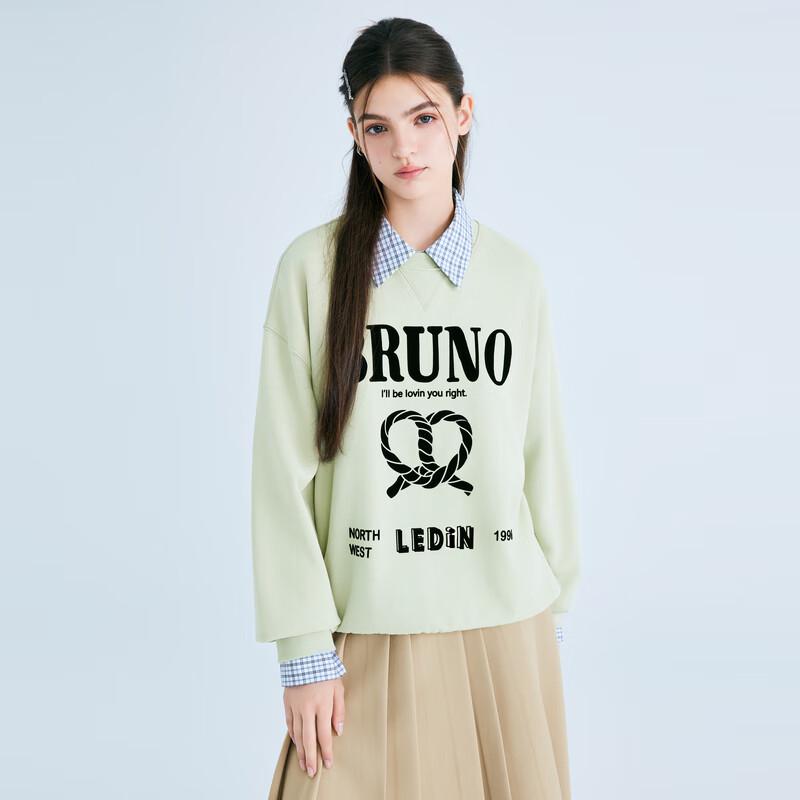 LADY TODAY Letter Graphic Crewneck Sweatshirt
