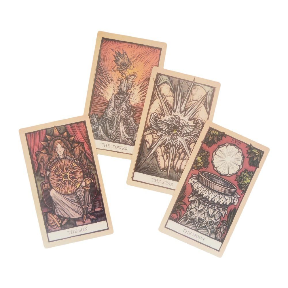 Tarotkarte „Der Herr der Ringe“, 12 x 7 cm, zeigt die beliebtesten Charaktere, Kreaturen und Szenen der Fans, 78 Karten, Rider-Waite-System