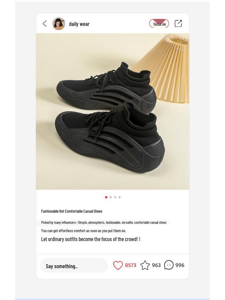 Damen Trendige Dicksohlige Flyknit Socken Schuhe - Weiche, Atmungsaktive, Lässige Frühling/Sommer Sneakers