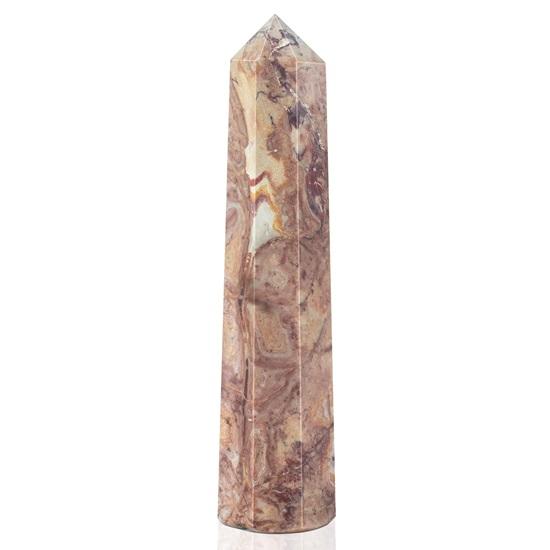 Natural Rosset Jasper Wand Healing Meditation Reiki Chakra Balancing Home Decor 8 Faceted Octagon Crystal Tower