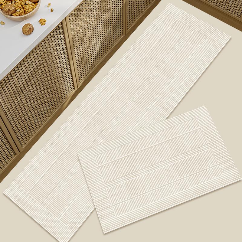 2pc Kitchen Floor Mat Made of Diatomaceous Earth,  Washable and Absorbent, Water and Oil Repellent Carpet