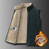 Men's Plus Velvet Vest, Autumn and Winter Warmth, Thickened Jacket, Jacket, Men's Fleece, Middle-aged Dad Wear
