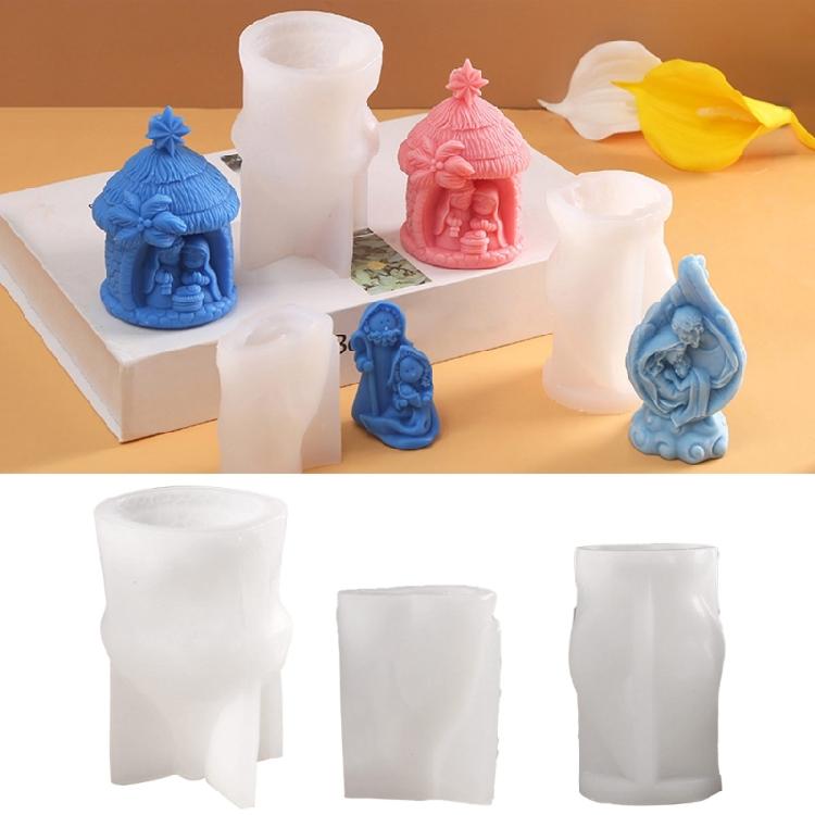 Holy Family Nativity Epoxy Resin Mould Casting Tool for DIY Gypsum Ornaments