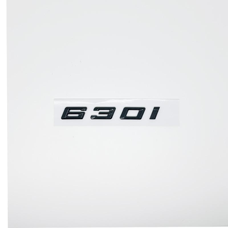 For BMW GT Series E63 E64 F06 F12 F13 G32 Black GT 630i 630d 640i 640d XDrive SDrive ABS Car Trunk Logo Alphanumeric Emblem pf2