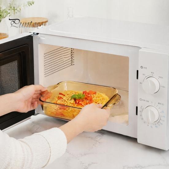 Heat Insulated Pan 2L Glass Baking Dish, Square Dishes for Oven, Dish Oven Tempered Casserole Brownies Meatloaf Desserts Microwave Safe Bakeware