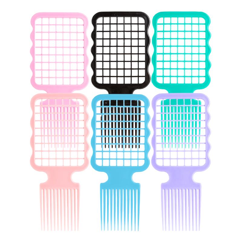 1 Stück Professionelle Afro-Gabelkamm Breite Zähne Friseur-Bürste Antistatisch Hitzebeständig Haarpflege-Werkzeuge Lockenhaar-Bürste