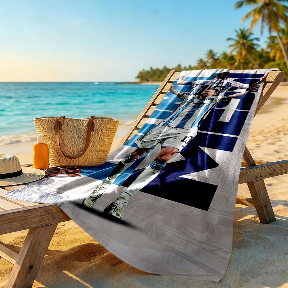 Messi Beach Towel High Absorbency & Quick-Dry Comfortable Lightweight Portable for Swimming,Beach,Camping, Travel, Beach Accessories,Gym