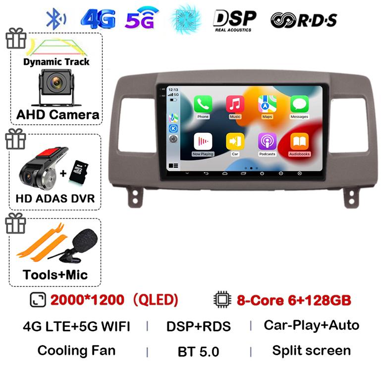 Android 14 Carplay Auto Car Radio For Toyota Mark II 9 X110 2000-2007 Multimedia GPS Navigation Video Player Stereo 2din 2 DIN