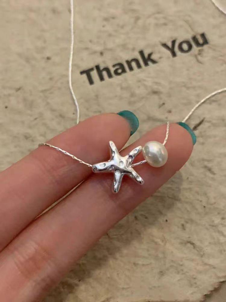 

Элегантное жемчужное колье «Морская звезда» - Женский нишевый дизайн, Роскошный аксессуар для ключицы, Изысканный темперамент.