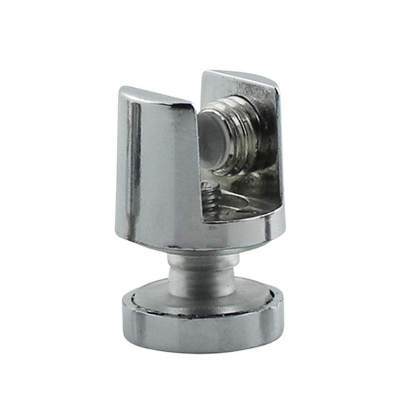 Glass Support Fitting Round Base Mount Hardware Simple Installation for Cabinets Shelves Display Racks and Corner Installation Work