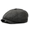 Autumn Winter Casual Men Newsboy Hat Classic Tweed Material Beret Hats Flat Design Retro Style Street Caps Unisex