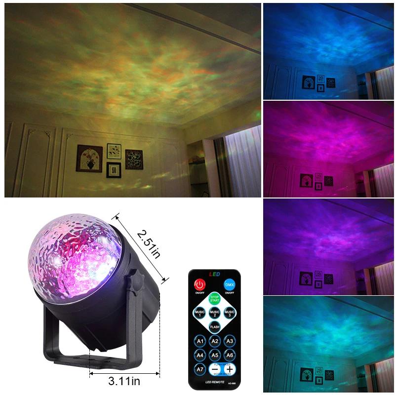 Colorful Stage Dj Club LED Disco Lights Remote Control Rotating Crystal Magical Ball Strobe Party Lights for Bar Party Club