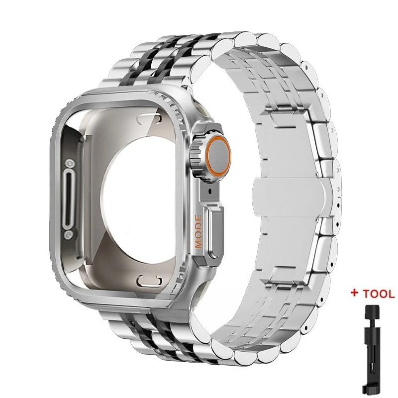 Metal Strap+Metal Case for Apple Watch Series 11 46mm 42mm Ultra 3/2/1 49mm 45mm 44mm Band for Series 11 10 9 8 7 6 5 SE2 SE3 4