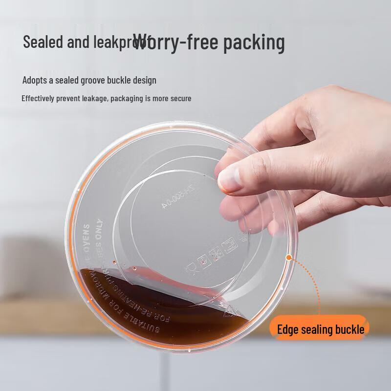 JingJingRS Disposable Thickened Round Food Containers