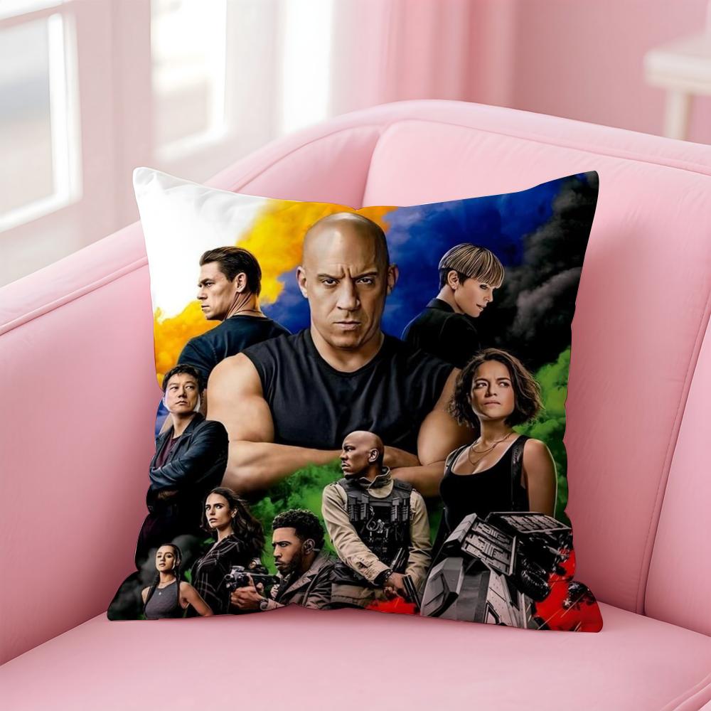Movie T-The Fast The FuriousS Cushion Cover Home & Car Multi-Scene Pillow Cover - Reversible, Soft & Durable for Daily Use