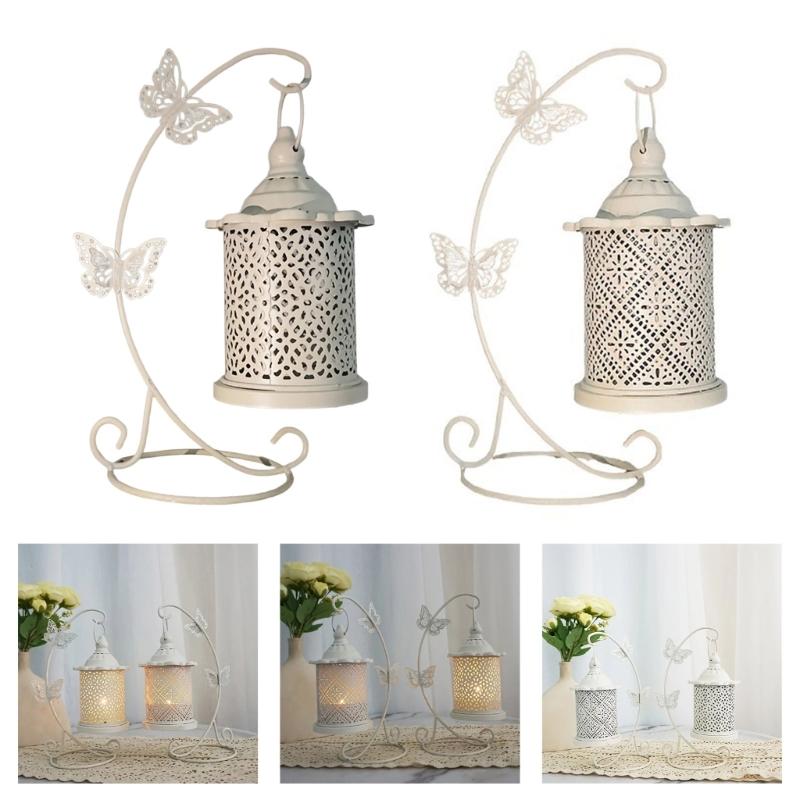 Vintages Hanging Freestandings Irons Lanterns Hollows Carving Romantics Dinner Wedding Decoration