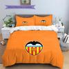 Valencia Club de Fútbol Pattern Bedding Quilt Set  Home Decoration  Gift (1 * duvet cover + 2 * pillowcase  without core)