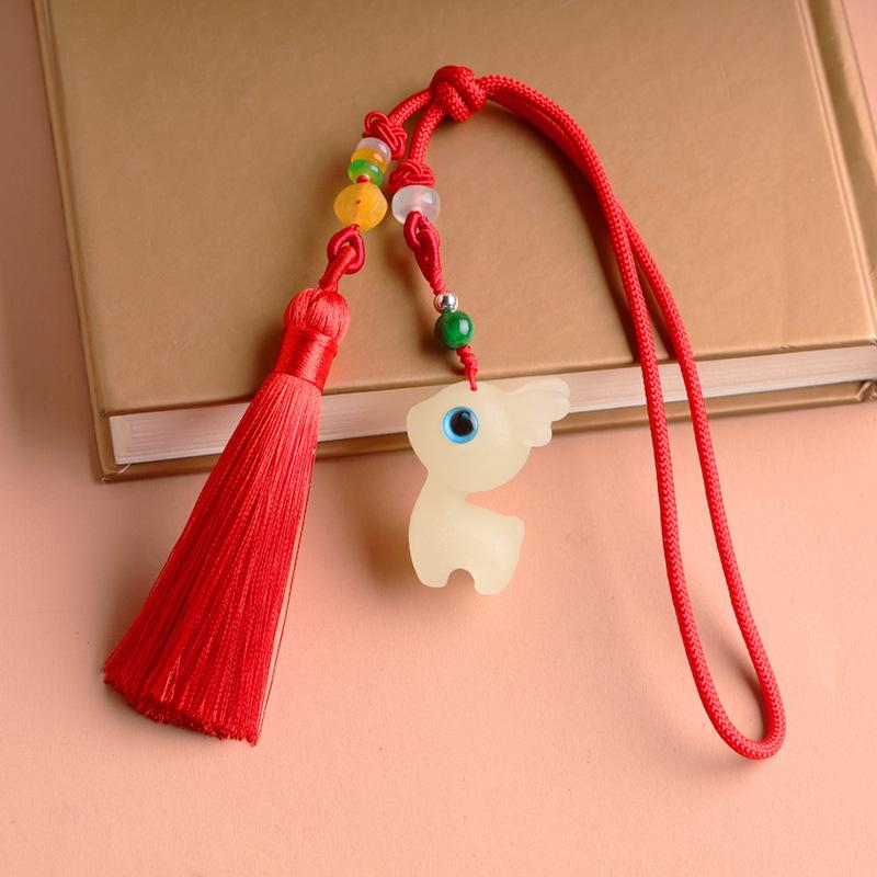 Charming Deer Girl Keychain - Safe Travels Phone Chain & Car Pendant