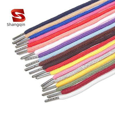 Polyester Cotton 1.3m Drawstring for Sportswear and Hoodies with 5mm Metal Tip