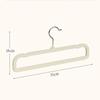 10pcs Pack Pants Hanger Flocking Plastic Space Saving Anti Slip Short Neck Beige Cloth Drying Cloth Hanger 360 ° Swivel Hook