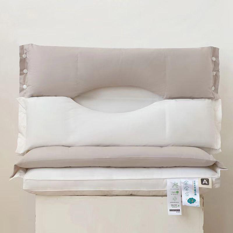 3-in-1 Detachable Double-Layer Cotton Neck Support Pillow