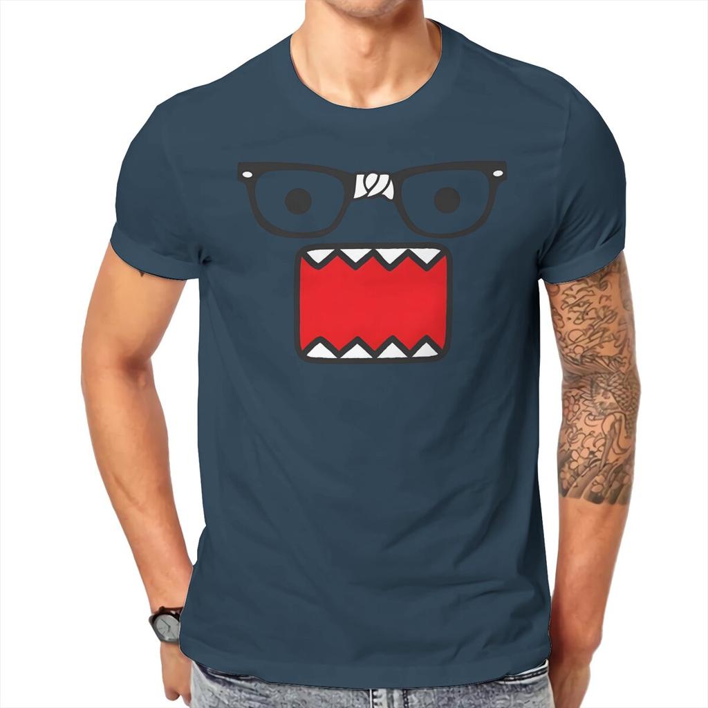 Domo Glasses Face Tshirt Graphic Unisex Tops Vintage Summer Cotton Streetwear T Shirt